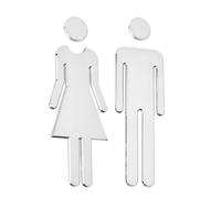 Letrero de aseo Placa de señalización for inodoro, latón, for puerta baño, etiqueta adhesiva pared, soporte for, tablero(Type3)