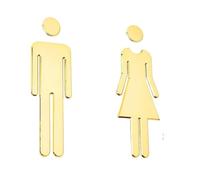 Letrero de aseo Placa de señalización for inodoro, latón, for puerta baño, etiqueta adhesiva pared, soporte for, tablero(Type4)