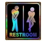 Letrero de baño Hombre Señora Divertido WC Cartel de Metal Placa Inodoro Lata KTV Bar Tienda Baño Decoración Pared Mural del Hogar 8 X 12 Pulgadas para Hotel Restaurante(12)