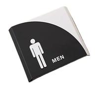letrero de baño, Letrero de baño for letreros negocios, letrero identificación acrílico hombres mujeres unisex negro 10.2x8 pulgadas(Male)