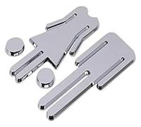 letrero de baño, Letrero De Inodoro for Empresas Letreros Baño, Pared for Puerta, Hombre Y Mujer, Plata, Paquete 2, 12x Cm