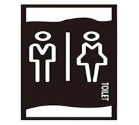 letrero de baño, Letrero de inodoro for letreros baño negocios, acrílicos for puerta for hombres y mujeres, paquete 2, multicolor(Black White,Toilet)
