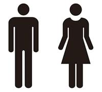 letrero de baño, Letrero de inodoro for letreros baño negocios, juego acrílicos for puerta for hombres y mujeres, paquete 2, 7,1 pulgadas altura, varios tamaños(D)