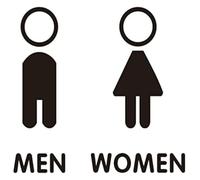 letrero de baño, Letrero de inodoro for letreros baño negocios, juego acrílicos for puerta for hombres y mujeres, paquete 2, 7,1 pulgadas altura, varios tamaños(B)