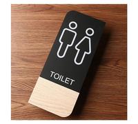 Letrero de baño Letreros De Baño For Centro Comercial, Recordatorio Oficina, Placa Puerta, Recordatorios Cálidos, Indicadora, Pegatina Y Pared para Hotel Restaurante(7)