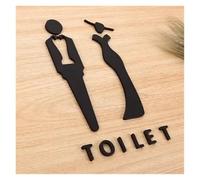 Letrero De Baño Letreros de baño for hombres y mujeres for centros comerciales Edificios oficinas Placas puerta Placa indicadora recordatorio Letrero orientación para Hotel Restaurante(2)