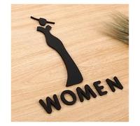 Letrero De Baño Letreros de baño for hombres y mujeres for centros comerciales Edificios oficinas Placas puerta Placa indicadora recordatorio Letrero orientación para Hotel Restaurante(Color-D)