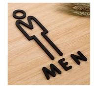 Letrero De Baño Letreros de baño for hombres y mujeres for centros comerciales Edificios oficinas Placas puerta Placa indicadora recordatorio Letrero orientación para Hotel Restaurante(Color-A)