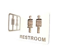 Letrero de baño Letreros De Baño, Placa Indicadora Recordatorio, Placas For Puertas Edificios Oficinas para Hotel Restaurante(Rose Golden)