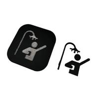 Letrero De Baño Letreros for inodoros, inodoro en cuclillas, letrero recordatorio hueco, placa de puerta, recordatorios cálidos, indicadora, for baño para Hotel Restaurante(13,15cm x 15cm)