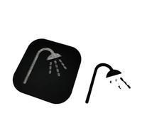 Letrero De Baño Letreros for inodoros, inodoro en cuclillas, letrero recordatorio hueco, placa de puerta, recordatorios cálidos, indicadora, for baño para Hotel Restaurante(12,15cm x 15cm)