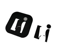 Letrero De Baño Letreros for inodoros, inodoro en cuclillas, letrero recordatorio hueco, placa de puerta, recordatorios cálidos, indicadora, for baño para Hotel Restaurante(6,12cm x 12cm)