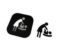 Letrero De Baño Letreros for inodoros, inodoro en cuclillas, letrero recordatorio hueco, placa de puerta, recordatorios cálidos, indicadora, for baño para Hotel Restaurante(11,15cm x 15cm)