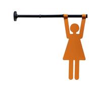 Letrero de baño moderno, pantalla de baño, marcador de puerta de oficina, panel de PVC, detalle gráfico mínimo, cartel de baño con configuración de montaje, uso en instalaciones de negocios para áreas