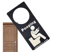 Letrero de baño ocupado vacante, novedoso letrero de Pooping Come Back Later Occupied, divertido letrero ocupado en la puerta del baño, placa única para puerta de baño, placa de puerta única para