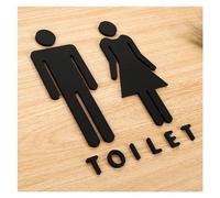 Letrero de baño Señales De Baño For Hombres Y Mujeres, Señalización Wc, Centro Comercial, Edificios Oficinas, Placas Puerta, Placa Indicadora Recordatorio, Señal Orientación para Hotel Restaurante(3)