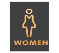 Letrero de baño Señales De Baño For Hombres Y Mujeres, Señalización Wc, Centro Comercial, Edificios Oficinas, Placas Puerta, Placa Indicadora Recordatorio, Señal Orientación para Hotel Restaurante(H)