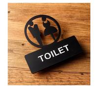 Letrero de baño Señalización acrílica hueca for baño, señalización for for hombres y mujeres, señal de recordatorio for WC, pegatina for puerta corredera Hotel para Hotel Restaurante(3,15x15cm)