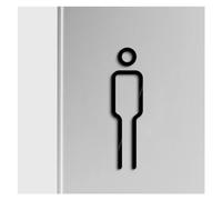 Letrero De Baño Señalización Autoadhesiva For Baño,placa Colgante For Negocios, Comercial, Hogar Para Puerta(Black Men)
