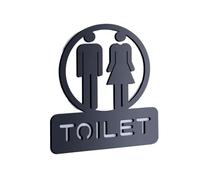 Letrero de Baño Señalización de baño, guía público, letrero pasta for hombres y mujeres, señalización Para uso en baños(Type 8)