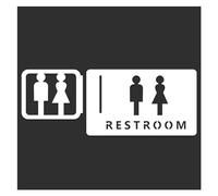 Letrero de baño Señalización de baños, for hombres y mujeres, consejos señalización creativa for el baño, placa for inodoros montaje lateral, letrero for WC Hotel para Hotel Restaurante(4)