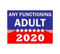 Letrero de bar con texto en inglés "Any 2020 ADULT" con bandera de metal para patio y jardín al aire libre