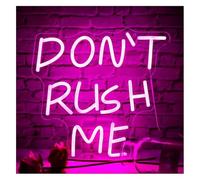 letrero de bar de neón No te apresures yo tengo letreros de neón con alimentación eléctrica letras para luces adecuadas para decoración ventanas