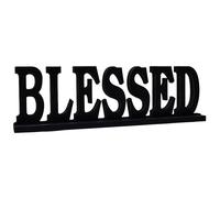 Letrero de bendici n para decoraci n del hogar Letras de bloque de bendici n de madera Palabras r sticas para decoraci n de mesa (Blessed)