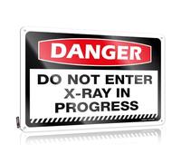 Letrero de bienvenida al baño preperforado y decoración de mercado, impresión plana | Danger Do Not Enter X-ray In Progress para decoración de pared con forma de herramientas, divertido letrero de