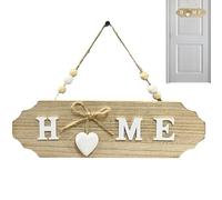 Letrero de bienvenida de madera para la entrada de casa - Cartel de bienvenida en la puerta de entrada | Decoración de pared hecha de tablones de madera | Home Letter Design Wall Sign Decor Holiday