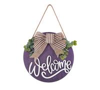 Letrero de bienvenida para decoración del hogar, puerta delantera, puerta de granja, entrada, redondo, decoración de entrada, letrero de madera