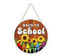 Letrero de bienvenida para la escuela, decoración de puerta delantera, accesorios de fotos reutilizables, decoración de aula para fiestas, interiores y exteriores, niñas, niños, estudiantes, jardín de