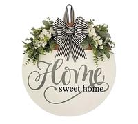 Letrero De Bienvenida Rústico - Decoración De Pared Home Sweet Home, Frontón Floral Vintage, Decoración De Porche De Temporada, Construcción Resistente A La Intemperie Y Estilo Encantador | Firmar