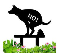 Letrero de caca de perro para césped, letrero de metal inoxidable estable para patio, impermeable, para no hacer caca de perro, para jardín, césped, terraza, camino, patio, vecino al aire libre
