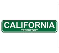 Letrero de calle del territorio de California, letrero de metal de calidad, letrero de territorio de California, letrero novedoso para decoración de pared de granja, garaje, letrero de estaño, 16 x 4