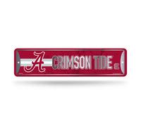 Letrero de calle met lico para decoraci n del hogar de Rico Industries NCAA Alabama Crimson Tide (10 x 38 cm) - Ideal para el hogar, la oficina,