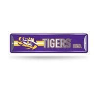 Letrero de calle met lico para decoraci n del hogar de Rico Industries NCAA LSU Tigers (10 x 38 cm) - Ideal para el hogar, la oficina, el dormito
