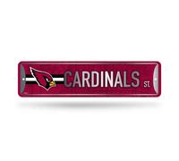 Letrero de calle met lico para decoraci n del hogar de Rico Industries NFL Arizona Cardinals (10 x 38 cm) - Ideal para el hogar, la oficina, el d