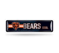 Letrero de calle met lico para decoraci n del hogar de Rico Industries NFL Chicago Bears (10 x 38 cm) - Ideal para el hogar, la oficina, el dormi