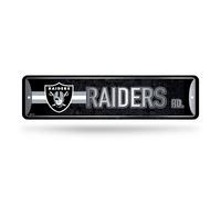 Letrero de calle met lico para decoraci n del hogar de Rico Industries NFL Las Vegas Raiders (10 x 38 cm) - Ideal para el hogar, la oficina, el d