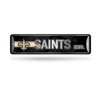 Letrero de calle met lico para decoraci n del hogar de Rico Industries NFL New Orleans Saints (10 x 38 cm) - Ideal para el hogar, la oficina, el