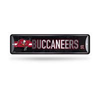 Letrero de calle met lico para decoraci n del hogar de Rico Industries NFL Tampa Bay Buccaneers (10 x 38 cm) - Ideal para el hogar, la oficina, e
