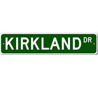 Letrero de calle personalizado de KIRKLAND Drive, placa metálica con apellido personalizado