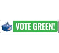 Letrero de campaña política personalizada para las elecciones de 2020: Vote Verde, Letrero de pared de metal.