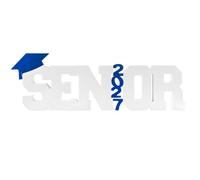 Letrero de centro de mesa Senior 2027, decoración de mesa de graduación de clase 2027, letrero grande de madera de 15 pulgadas para decoración de fiestas, accesorios de sesión de fotos, suministros de