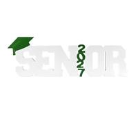 Letrero de centro de mesa Senior 2027, decoración de mesa de graduación de clase 2027, letrero grande de madera de 15 pulgadas para decoración de fiestas, accesorios de sesión de fotos, suministros de