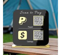 Letrero de código QR 3D personalizado para múltiples negocios, escaneo para pagar, aplicación Venmo Instagram, letreros de redes sociales, acrílico, tienda de belleza, peluquería, esteticista, placa