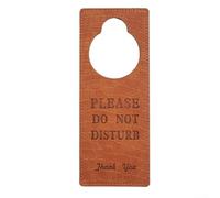 Letrero de colgador de puerta fácilmente reconocible con texto en inglés "Do Not Disturb Please Knock for Public Spaces