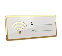 Letrero De Contraseña WiFi | Panel Acrílico Para Pared Con Indicador WiFi - Fácil Instalación y Compacto, Decoración Moderna para Salas De Negocios, Hoteles, Apartamentos y Centros