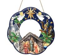 Letrero de Corona navideña de Familia, Suministros para Coronas navideñas para Puertas, Decoraciones navideñas Colgantes, Decoraciones para Puertas de Entrada para Festivales